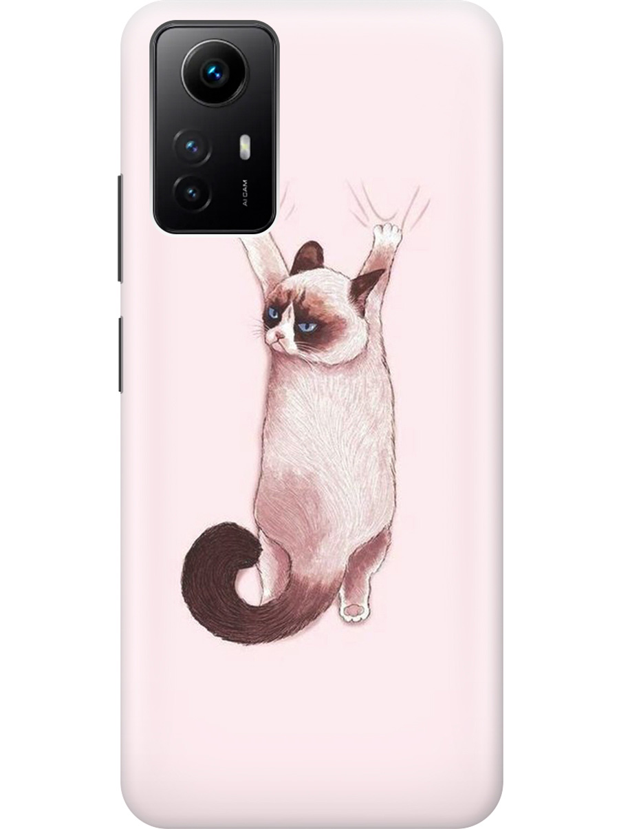

Силиконовый чехол на Xiaomi Redmi Note 12s "Недовольный кот", Белый;розовый;черный, 20001468