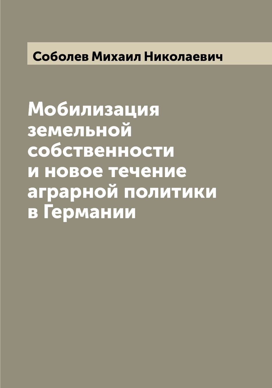 

Книга Мобилизация земельной собственности и новое течение аграрной политики в Германии