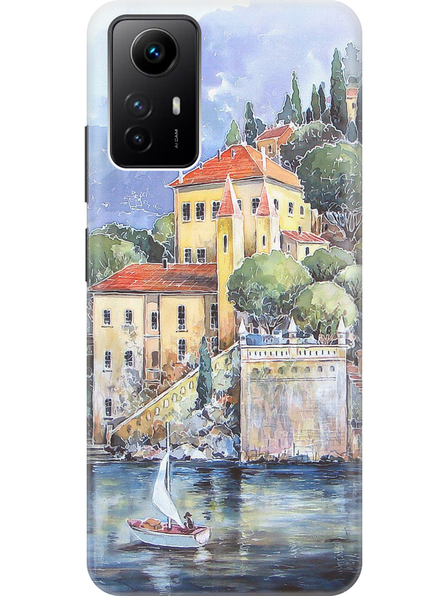 

Силиконовый чехол на Xiaomi Redmi Note 12s "Город у моря", Голубой;желтый;зеленый, 20001468