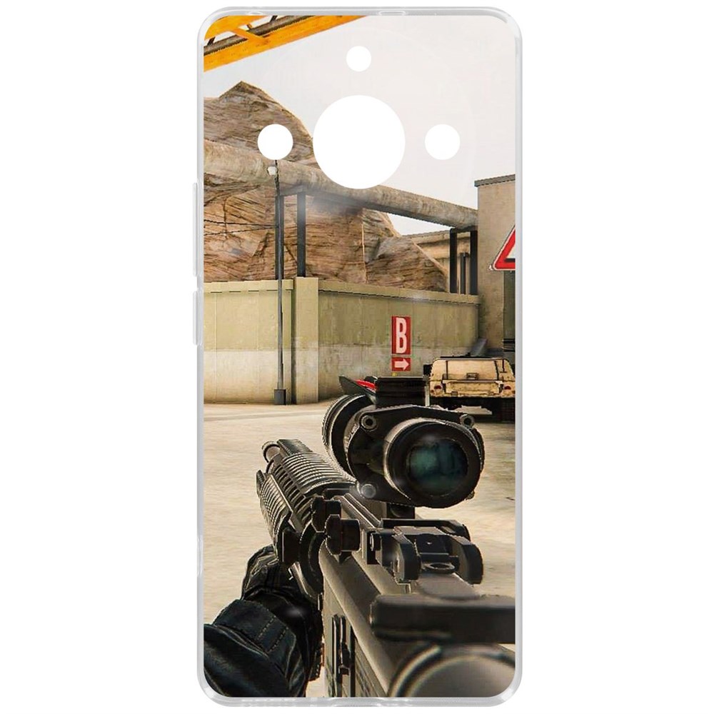 

Чехол-накладка Krutoff Clear Case Cтандофф 2 (Standoff 2) - Оптика для Realme 11 Pro, Прозрачный