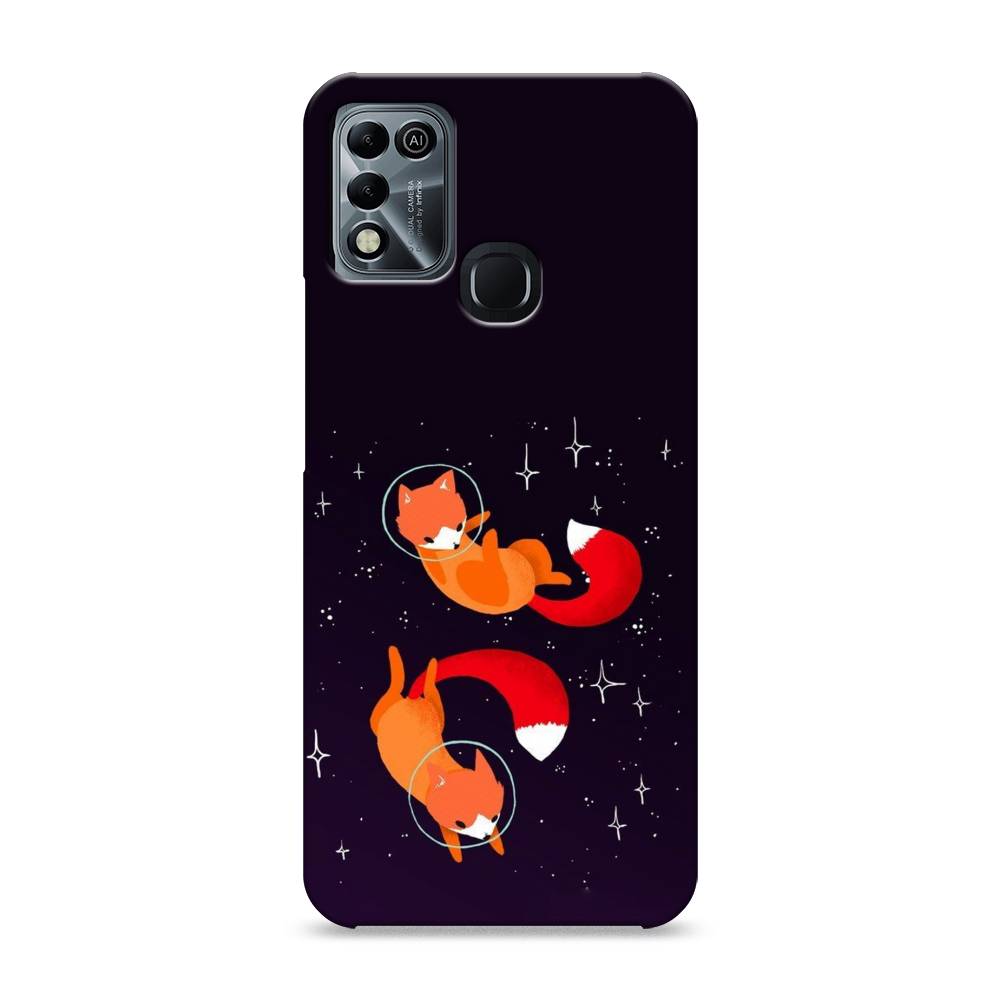 

Пластиковый чехол "Лисы космонавты" на Infinix HOT 11 Play, 3100820-3