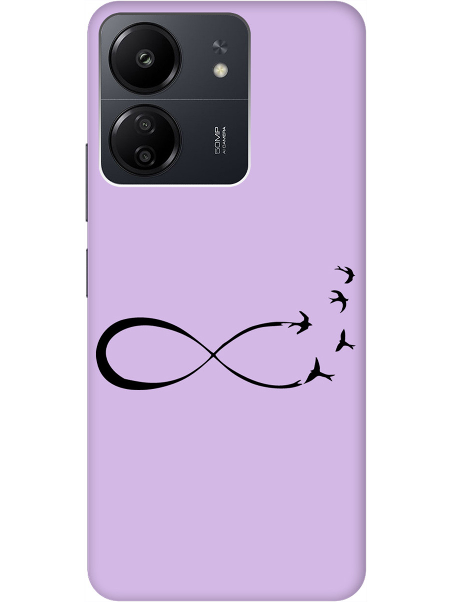 

Силиконовый чехол на Xiaomi Redmi 13C "Infinity" сиреневый, Фиолетовый;черный, 20001467