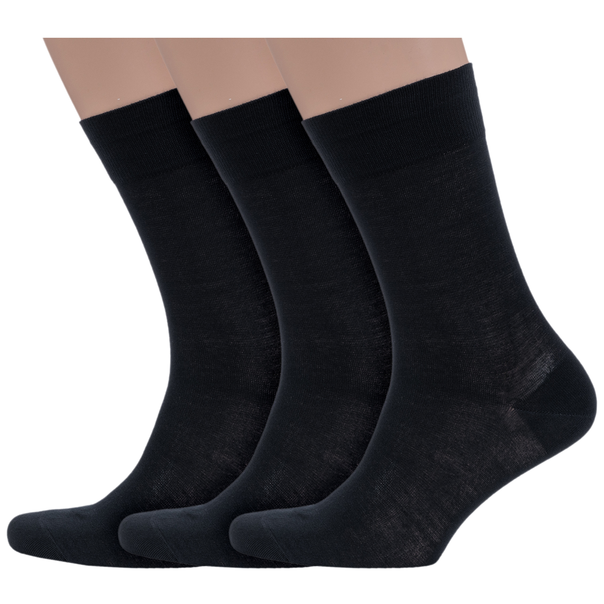 Комплект носков мужских Grinston socks 3-15D7 черных 29