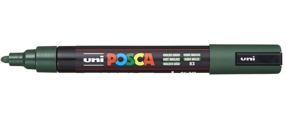 Маркер Uni POSCA PC-5M 1,8-2,5мм овальный (английский зеленый (english green) 83)