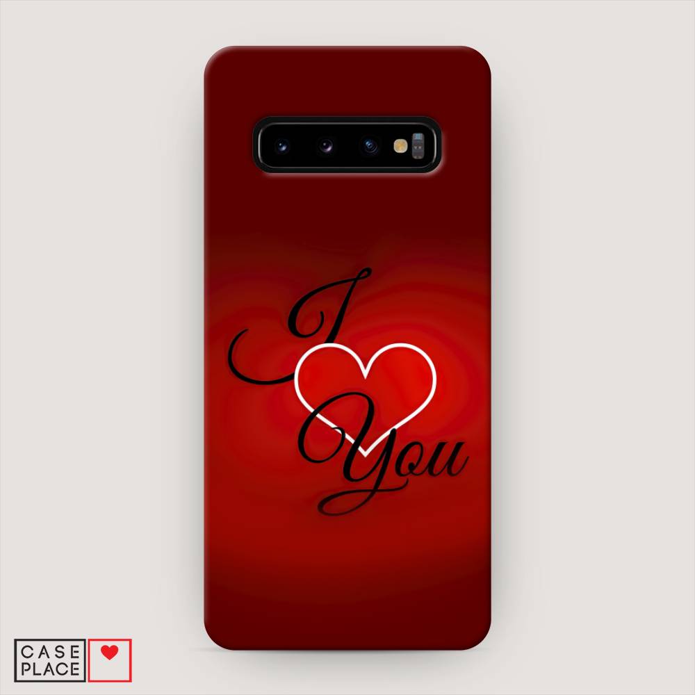 фото Пластиковый чехол "i love you 3" на samsung galaxy s10 awog