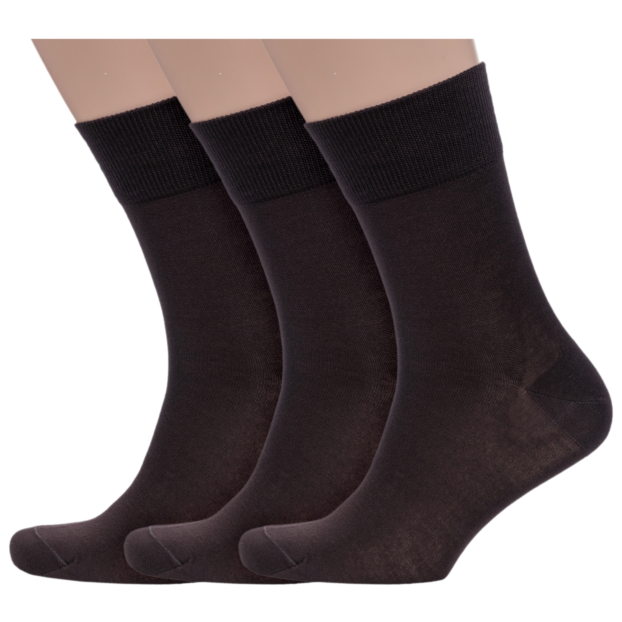 

Комплект носков мужских Grinston socks 3-15D7 коричневых 25, Коричневый, 3-15D7