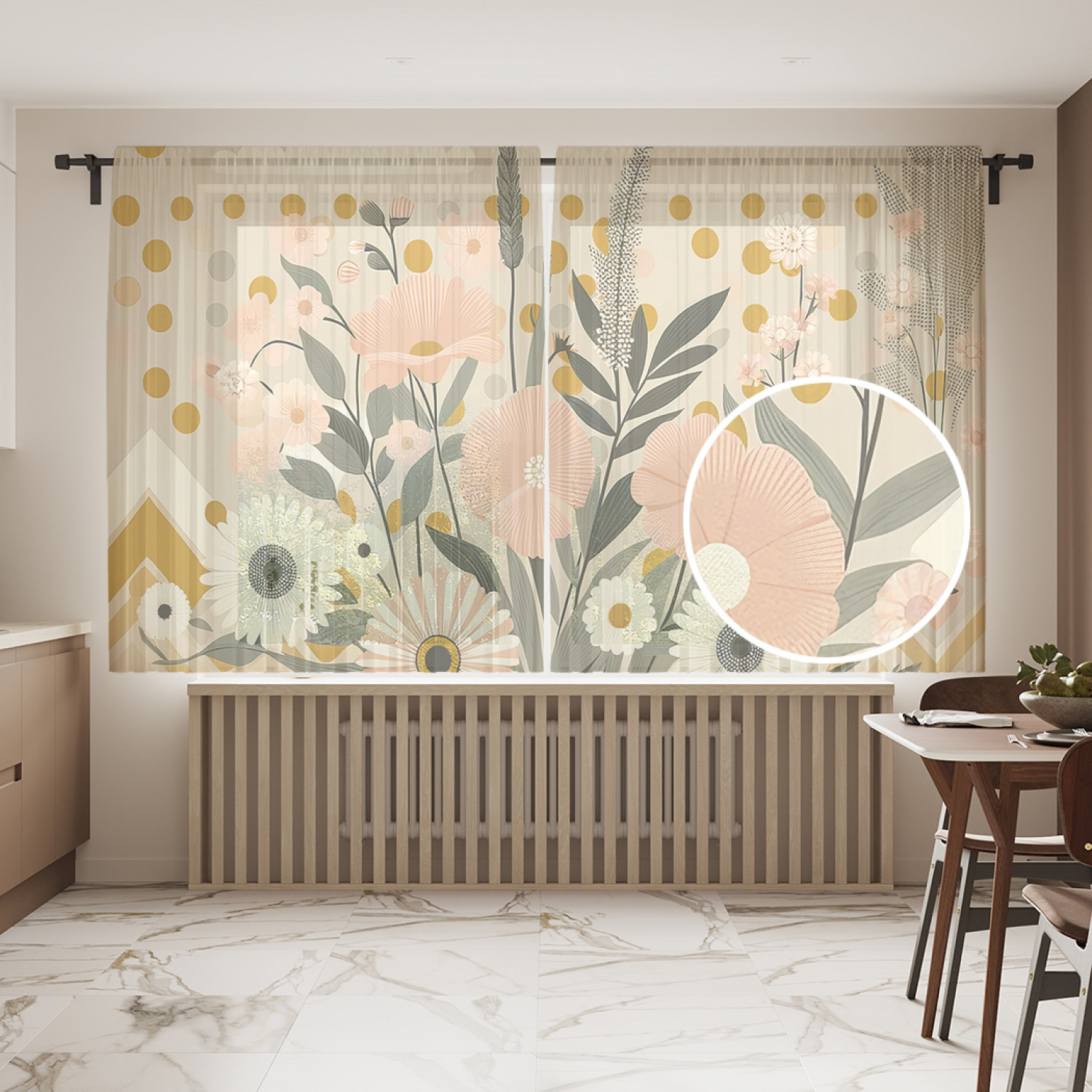 

Тюль JoyArty Букет на зигзаге 145х180, tul_429856_145x180