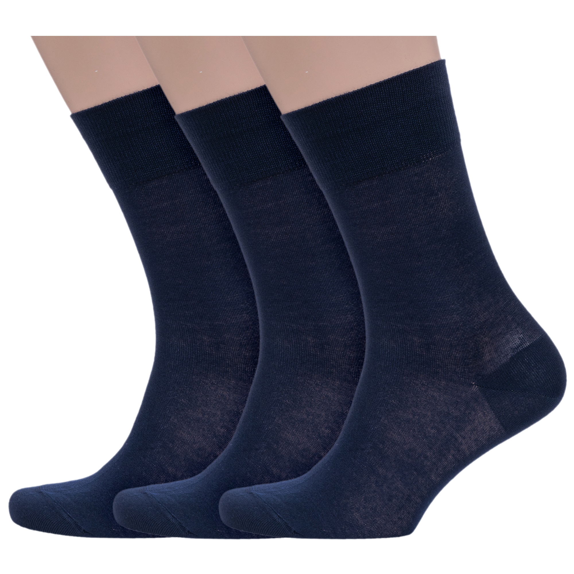 

Комплект носков мужских Grinston socks 3-15D7 синих 27, Синий, 3-15D7