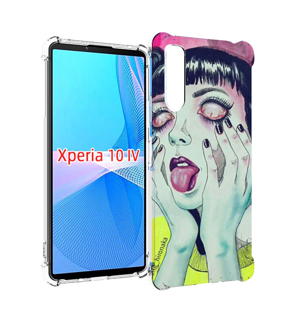 

Чехол MyPads девушка без зрачков для Sony Xperia 10 IV (10-4), Прозрачный, Tocco