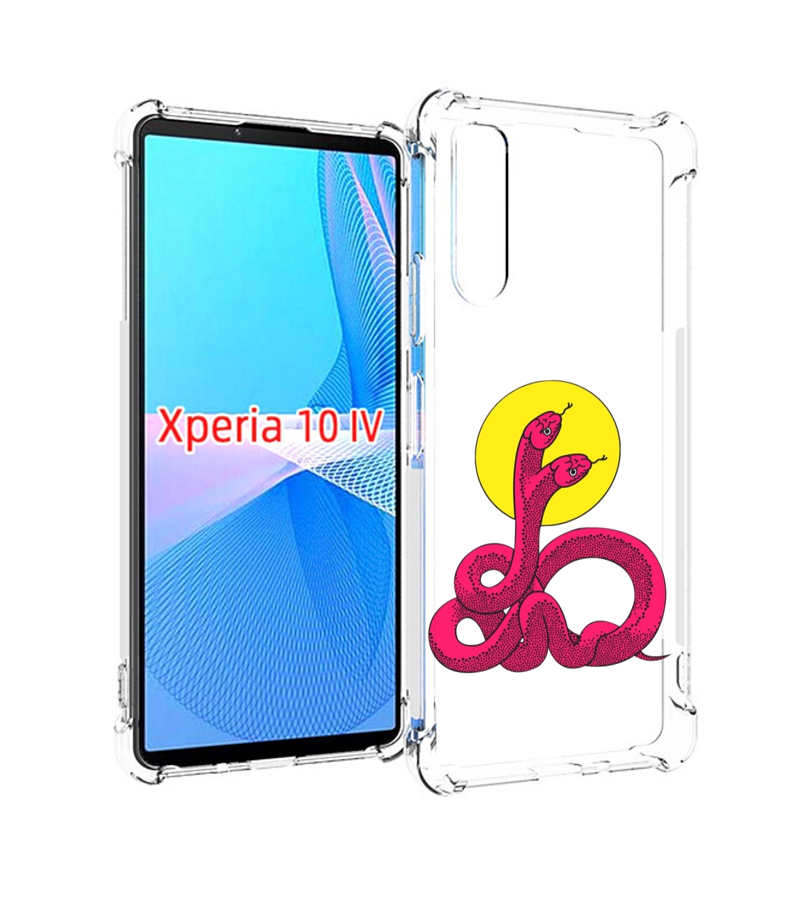 

Чехол MyPads двухголовая-змея для Sony Xperia 10 IV (10-4), Прозрачный, Tocco