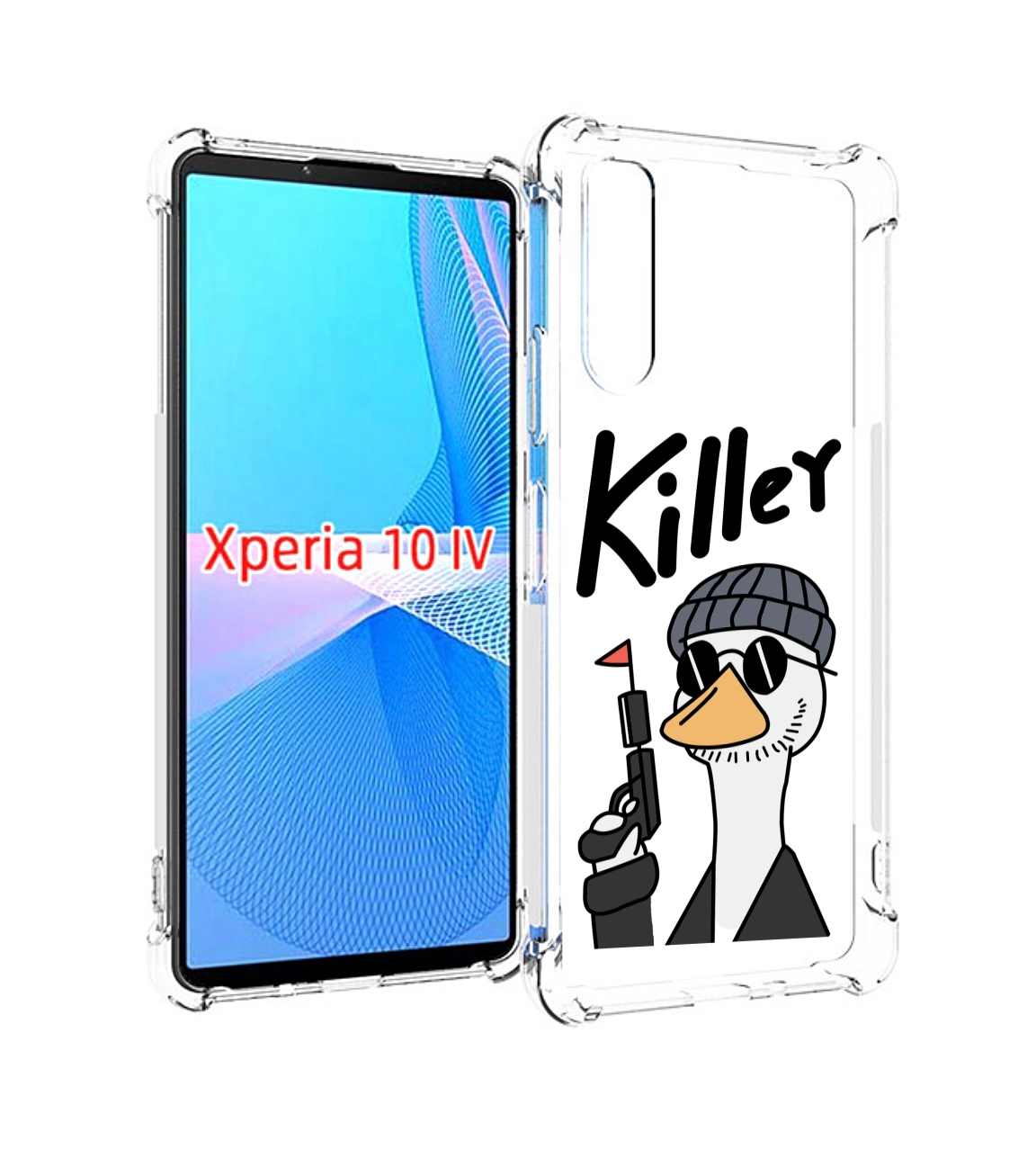 

Чехол MyPads гусь-с-пистолет для Sony Xperia 10 IV (10-4), Прозрачный, Tocco