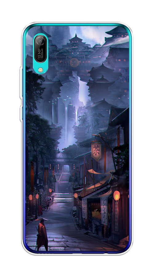 

Чехол Awog на Huawei Y6 Pro (Prime) 2019 "Одинокий самурай", Синий;черный;коричневый, 68150-10