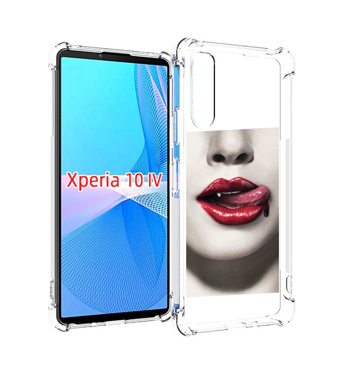 

Чехол MyPads губы-вампирши для Sony Xperia 10 IV (10-4), Прозрачный, Tocco