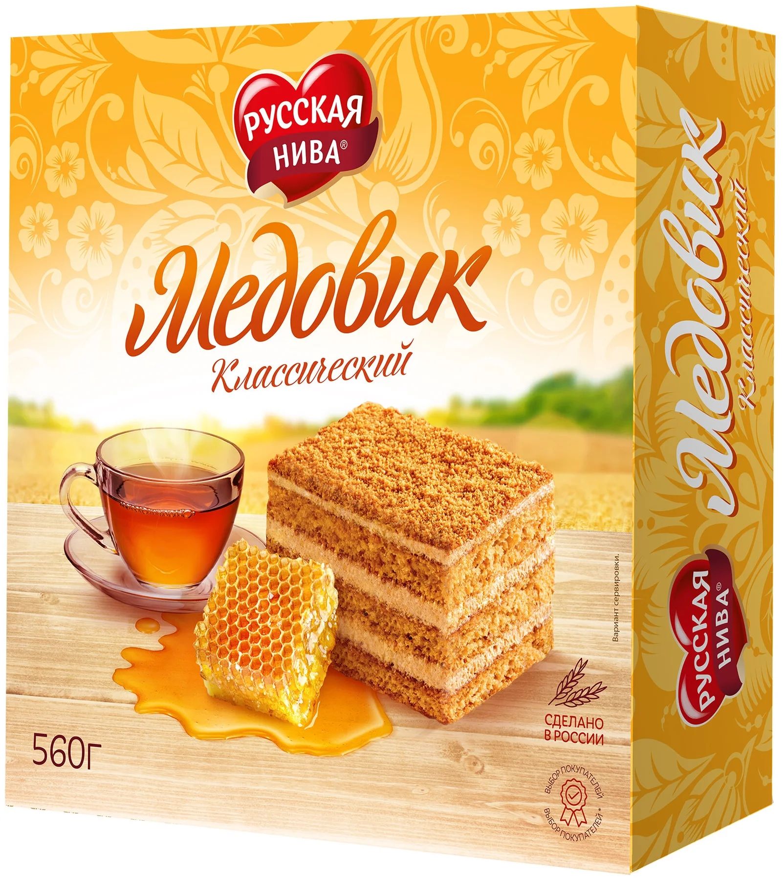 

Торт Русская Нива Медовик классический 560 г