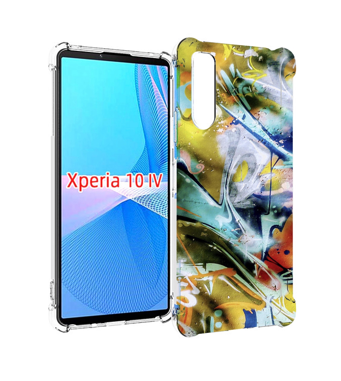 

Чехол MyPads граффити-хаос для Sony Xperia 10 IV (10-4), Прозрачный, Tocco