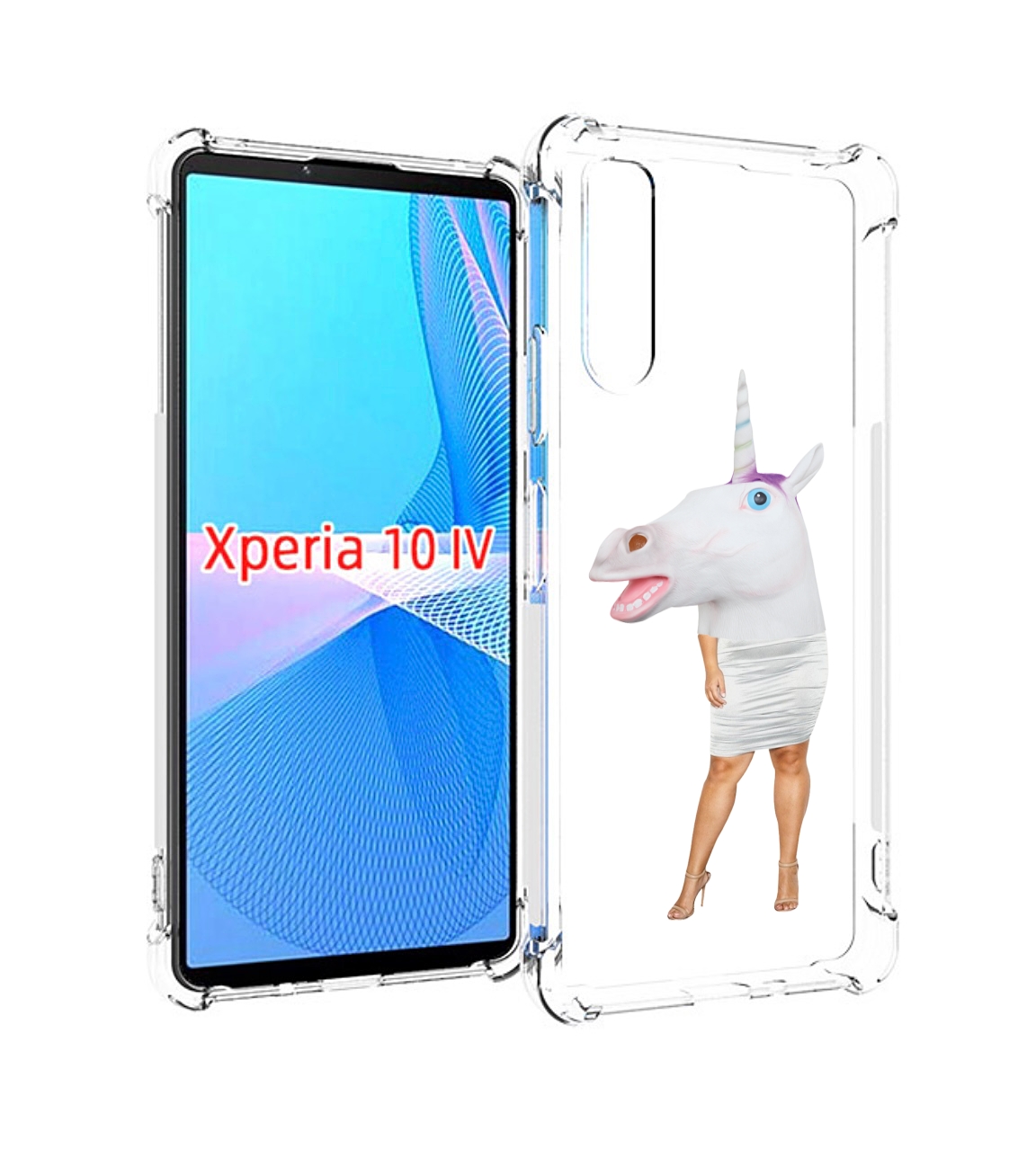 

Чехол MyPads голова-единорога для Sony Xperia 10 IV (10-4), Прозрачный, Tocco