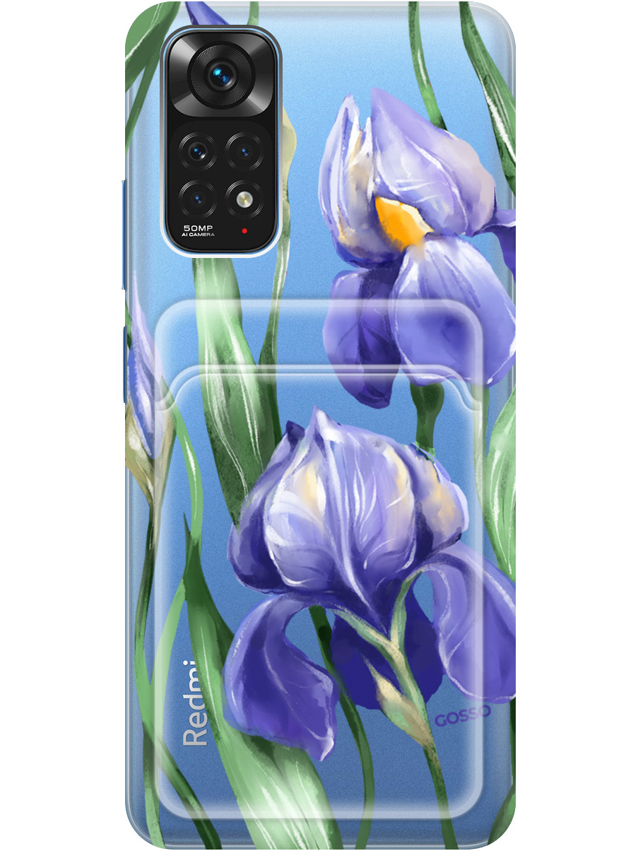 

Чехол на Xiaomi Redmi Note 11 / Note 11S "Amazing Irises" прозрачный, Прозрачный;белый;синий, 20012071