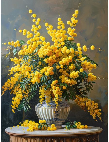 

Алмазная мозаика без подрамника Мимозы, 70x50 см, 50 цветов, 87196, РА-882