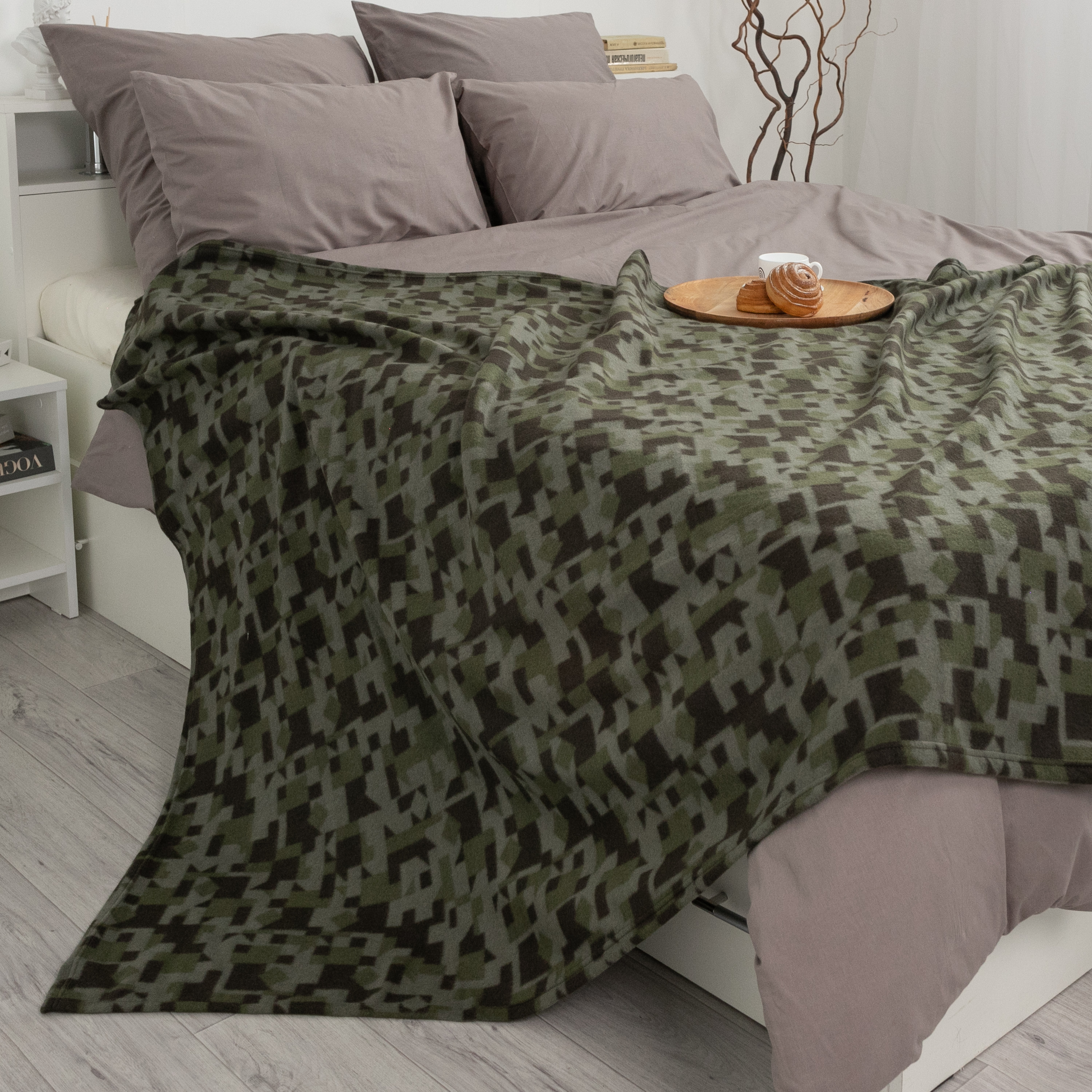 

Плед WELLNESS, WPLСМ152-Милитари, 150x200 см, Плед флисовый 150*200 см