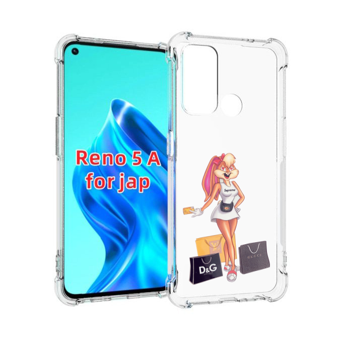 

Чехол MyPads модница-зайка женский для Oppo Reno 5A, Прозрачный, Tocco