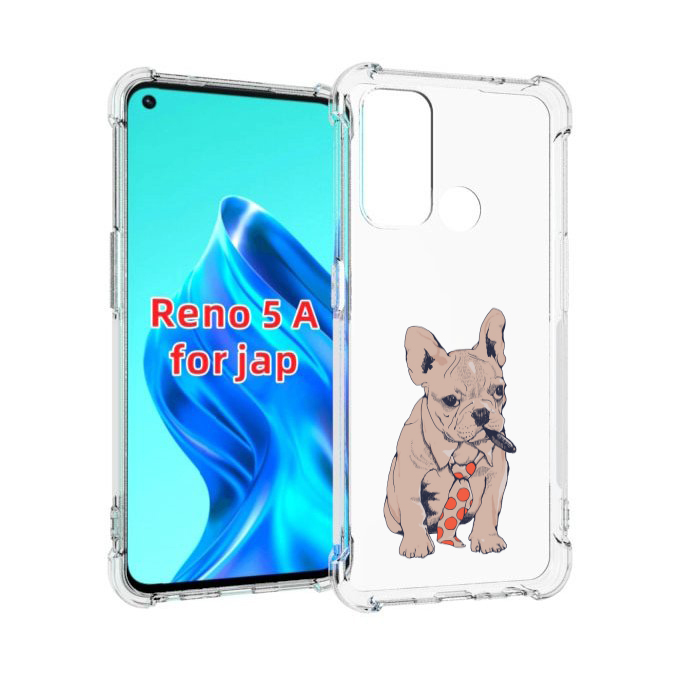 

Чехол MyPads бульдог с сигарой для Oppo Reno 5A, Прозрачный, Tocco