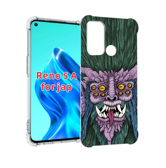 

Чехол MyPads многоглазый черт для Oppo Reno 5A, Прозрачный, Tocco