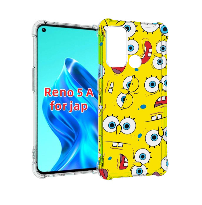

Чехол MyPads много-спанч-боба для Oppo Reno 5A, Прозрачный, Tocco