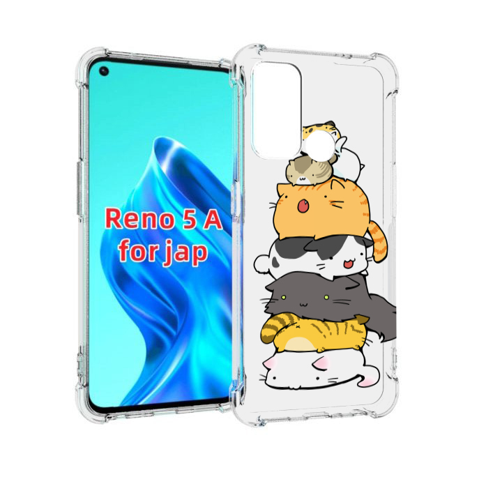 

Чехол MyPads много-маленьких-котиков для Oppo Reno 5A, Прозрачный, Tocco