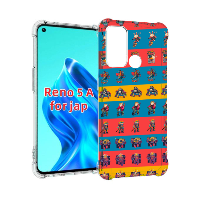 

Чехол MyPads много стикеров для Oppo Reno 5A, Прозрачный, Tocco