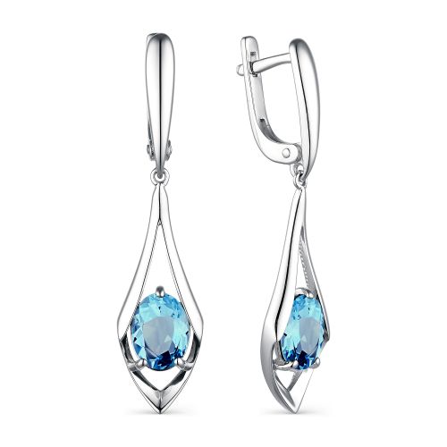 

Серьги подвески из серебра ЯХОНТ Золотой 217474, топаз, 217474