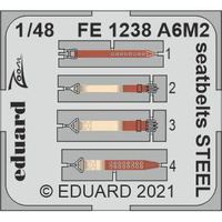 

FE1238 Eduard 1/48 Фототравление для A6M2 стальные ремни, FE1238