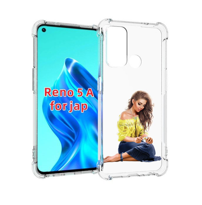 

Чехол MyPads миленькая-девочка женский для Oppo Reno 5A, Прозрачный, Tocco