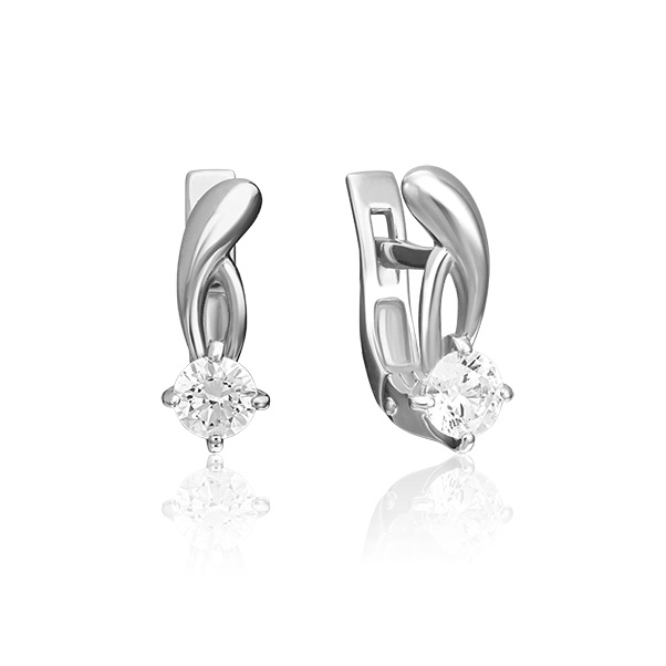 

Серьги из белого золота с бриллиантом PLATINA jewelry 02-0346-00-101-1120-30, 02-0346-00-101-1120-30