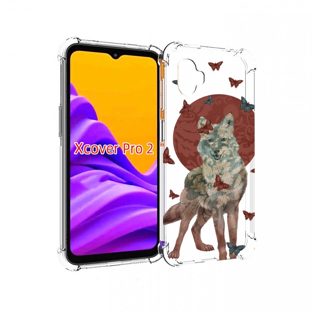 

Чехол MyPads Волчица с бабочками для Samsung Galaxy Xcover Pro 2, Прозрачный, Tocco