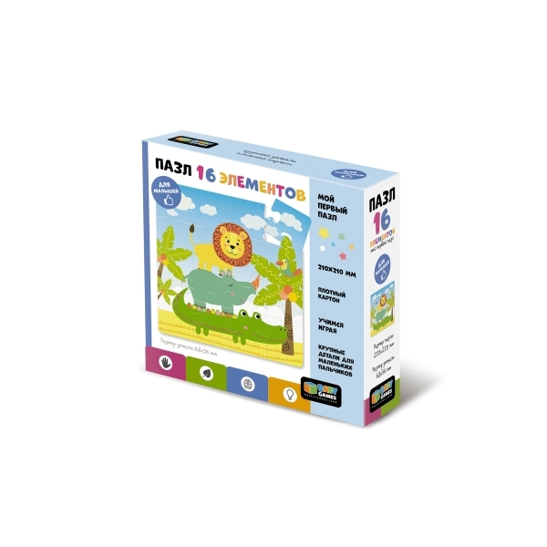 

Пазл Origami Baby Games. Жаркая Африка, 16 элементов