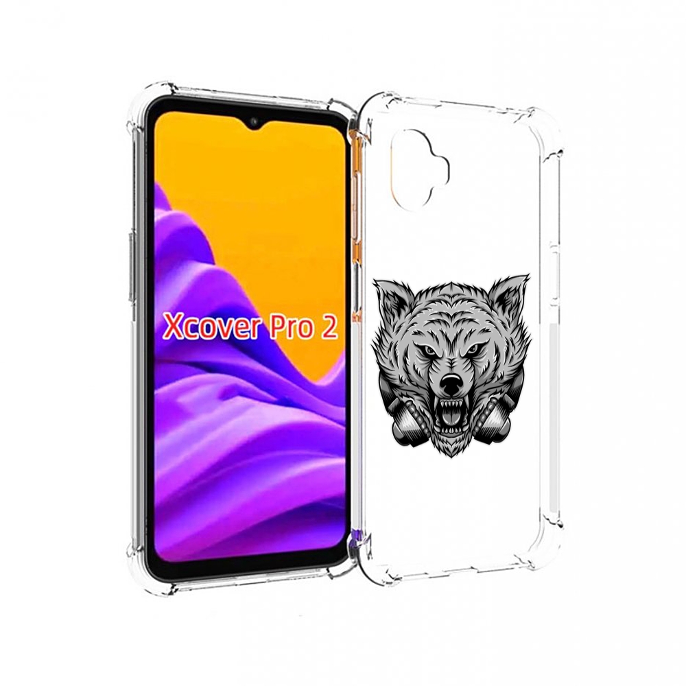 

Чехол MyPads Волк-в-наушниках мужской для Samsung Galaxy Xcover Pro 2, Прозрачный, Tocco