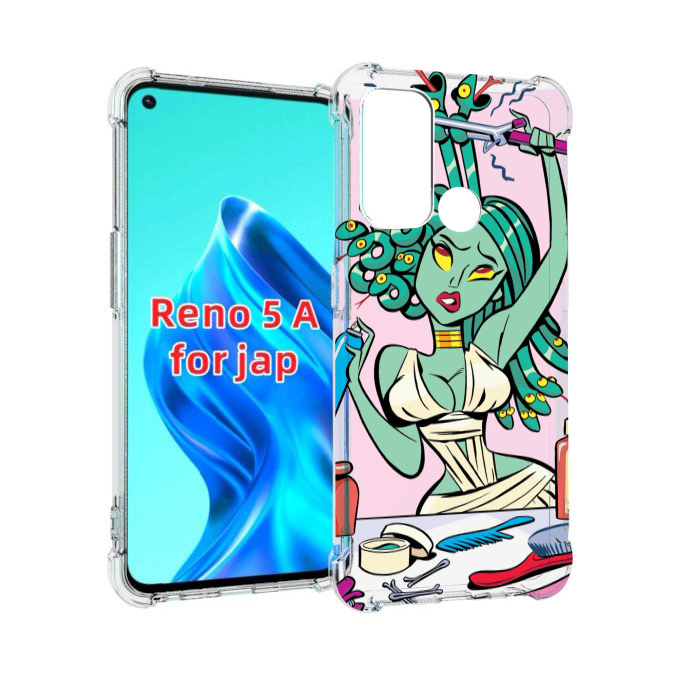 Чехол MyPads медуза расчесывается женский для Oppo Reno 5A