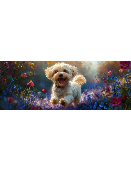

Алмазная мозаика без подрамника Мальтийская болонка, 40x14 см, 40 цветов, 87057, НА-080