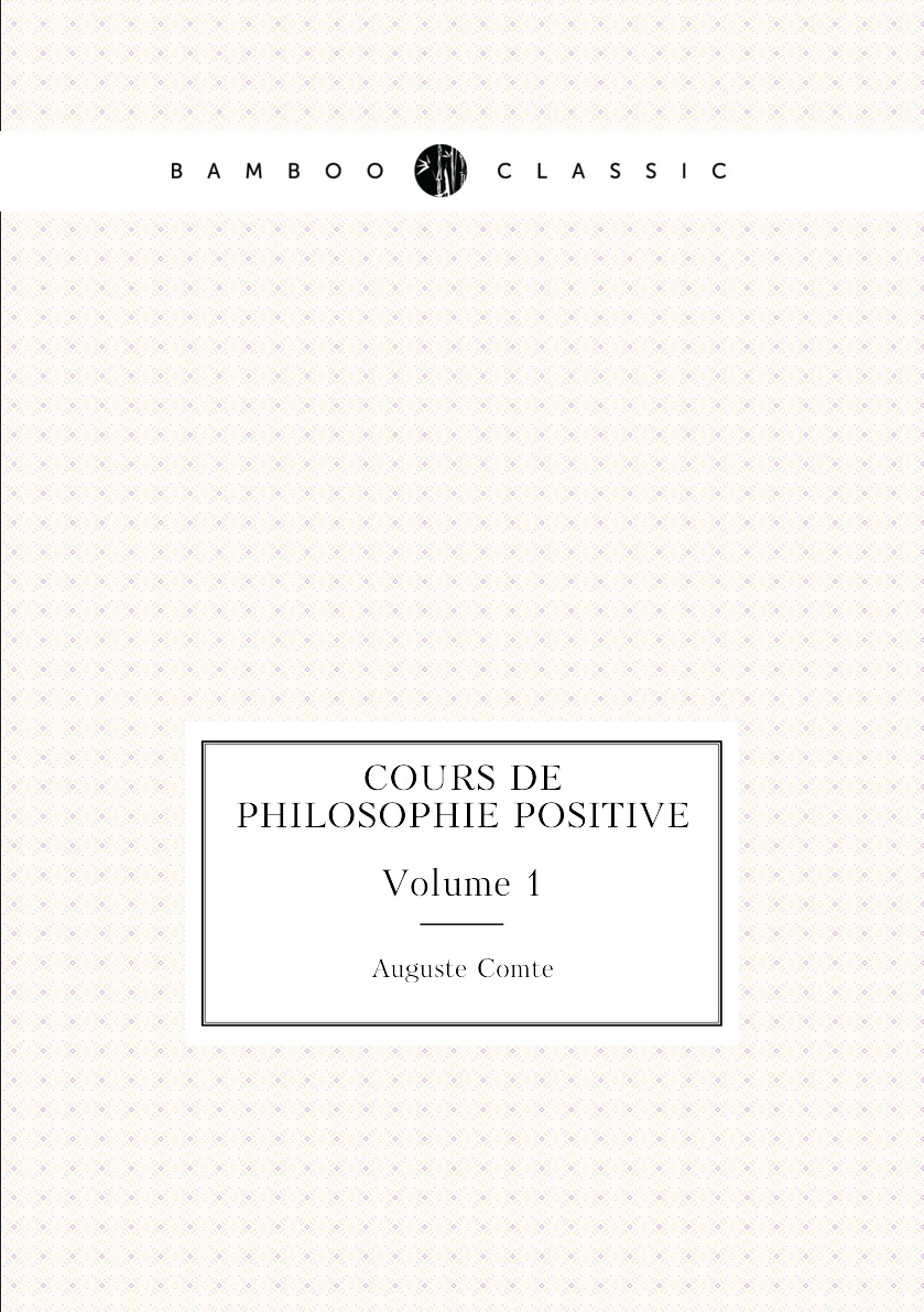 

Cours de philosophie positive