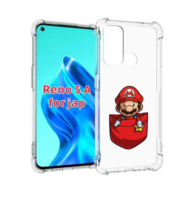 

Чехол MyPads марио в кармашке детский для Oppo Reno 5A, Прозрачный, Tocco