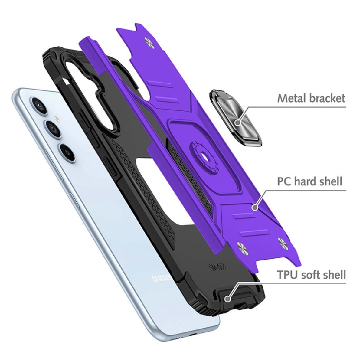 

Противоударный чехол Legion Case для Samsung Galaxy S23 FE фиолетовый, 406808407