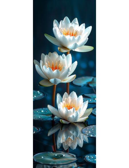 

Алмазная мозаика без подрамника Лотосы, 70x24 см, 50 цветов, 87035, НА-078