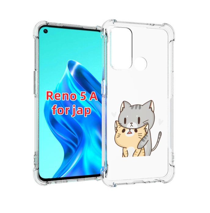 

Чехол MyPads любящие-коты для Oppo Reno 5A, Прозрачный, Tocco