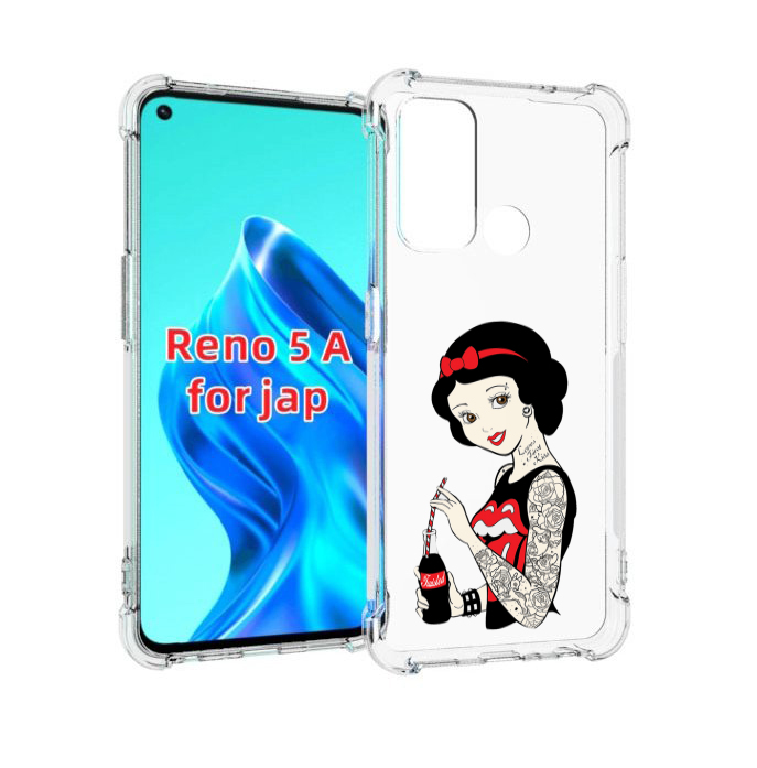 

Чехол MyPads любительница-колы женский для Oppo Reno 5A, Прозрачный, Tocco