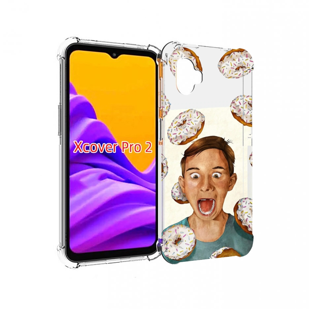 

Чехол MyPads Бешенные-пончики для Samsung Galaxy Xcover Pro 2, Прозрачный, Tocco