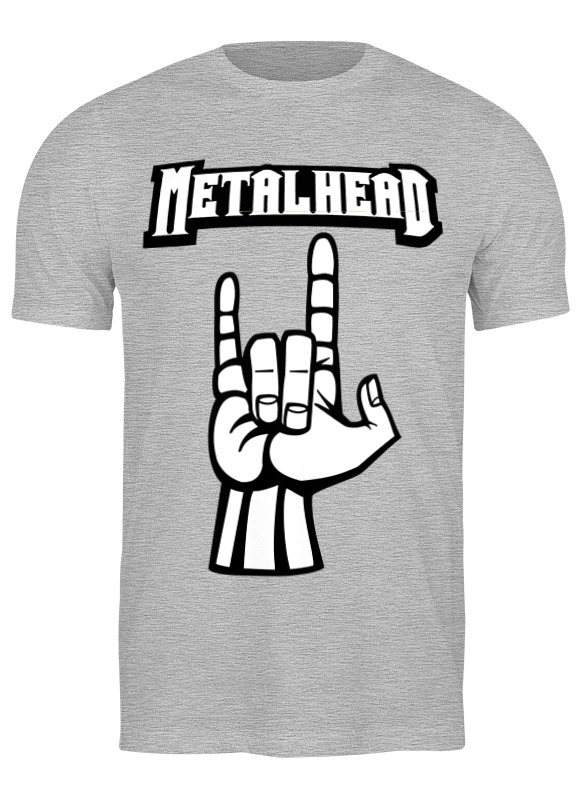 

Футболка мужская Printio Metalhead серая S, Серый, Metalhead