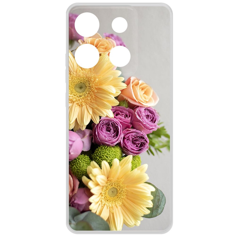 

Чехол-накладка Krutoff Clear Case Букет для INFINIX Smart 7 Plus, Прозрачный