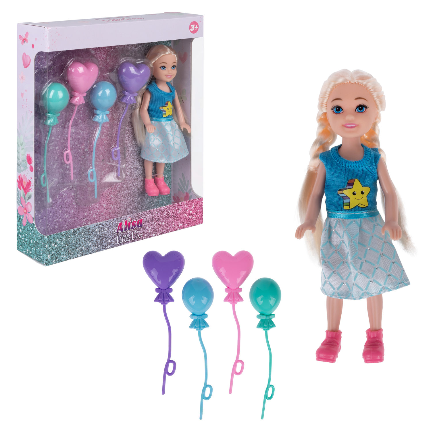 Кукла 1toy Alisa Little Love 152 см блонд с возд шар 340₽