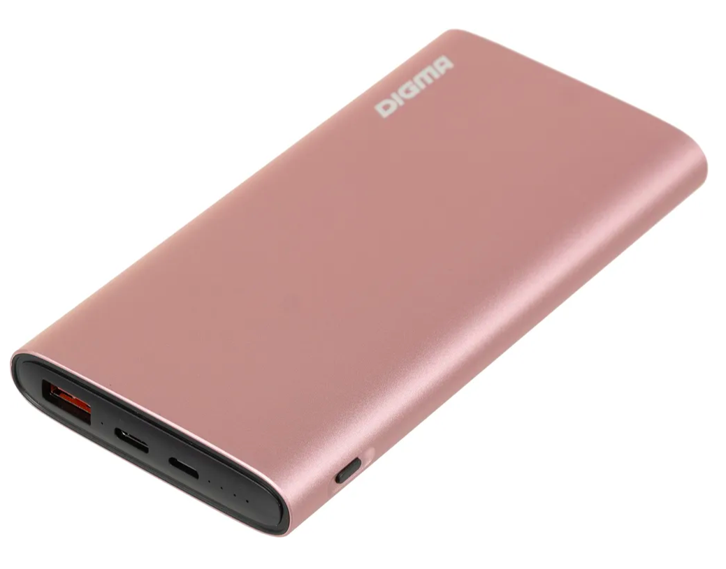 

Внешний аккумулятор Digma DGPF10F 10000mAh 3A QC PD 20W 1xUSB розовый (DGPF10F20APN)