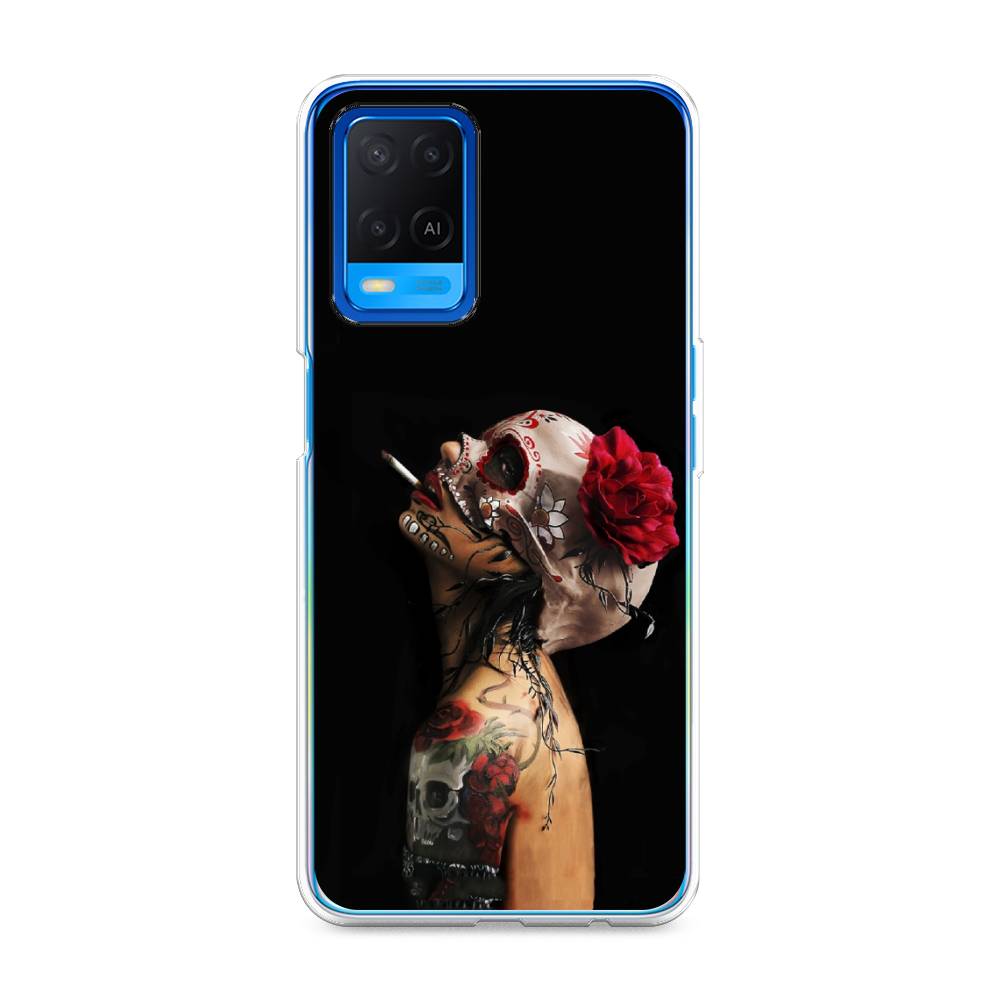 

Чехол Awog на Oppo A54 "Девушка с черепом", Разноцветный, 256150-9